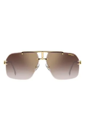 Carrera Carrera 63mm Oversize Gradient Square Sunglasses in Gold Ivory/gold Burgundy at Nordstrom