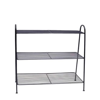 Decoclico Zapatero de metal negro de 3 niveles