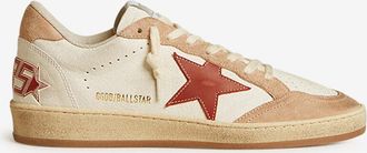 Golden Goose Niedrige Used-Look-Sneakers aus Nappa- und Wildleder Ball Star
