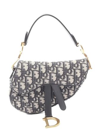 Dior Saddle Oblique handbag - women - Canvas - One Size - Blue