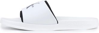 Calvin Klein Schoenen, Heren, Wit, 44 EU, Ciabatte a fascia