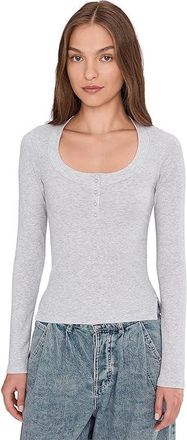 Free People Wide Awake Layering Womens Clothing Heather Gray : L-XL (US Womens 14-16), Cotton/Elastane/Nylon