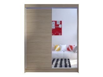 Mirjan24 Armario Closico Vastor I, Roble Sonoma, 200x150x58cm, Puertas De Armario: Correderas, N&uacute;mero De Estantes: 5, Led