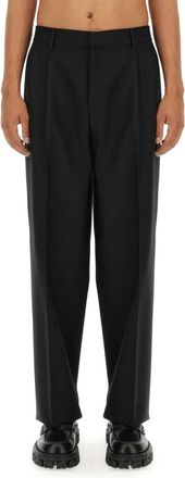 Versace Kostuum Broek - Heren - Nette broeken - Zwart - M - Wol - Broeken