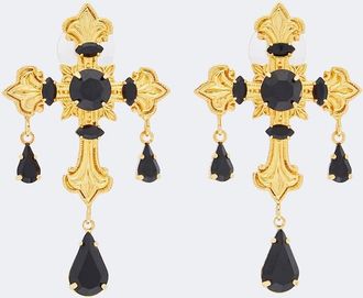 Jennifer Behr Pendientes Davina chapados en oro de 18 ct