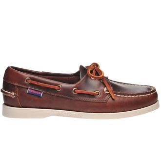 Sebago Docksides Portland Waxed - Heren - Bootschoenen - Bruin - 39 1/2 EU - Leer - Schoenen