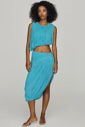 Ronny Kobo Wes Draped Skirt