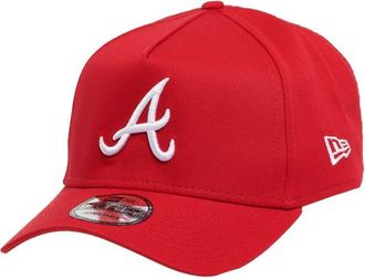 New Era Mens Braves 9Forty A Frame Cap - Red/White