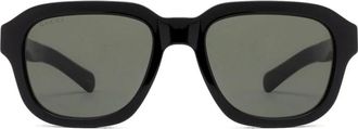 Gucci Stijlvolle Zonnebril - Heren - Accessoires - Zwart - Maat: 55 MM