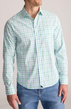 UNTUCKit Kilpatrick Check CottonTek Performance Button-Up Shirt in Green Blue at Nordstrom, Size Xx-Large