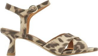 VIA VAI Lily Ruth Sandalen - Dames - Sandalen met hakken - Bruin - 36 EU - Leer - Schoenen