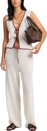 Onia Linen Tie Front Tank