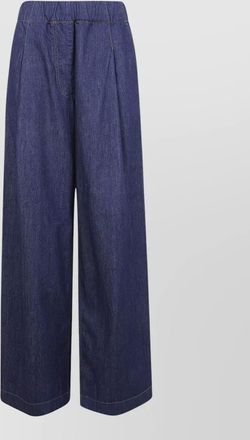 Dries Van Noten pila denim cropped trousers wide leg