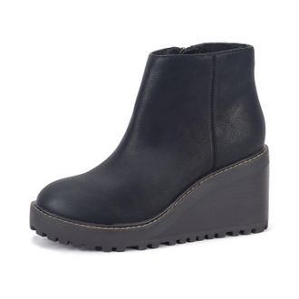 Yellow Box Womens Alexis Wedge Ankle Boot In Black