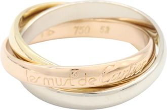 Cartier Pink Gold White Gold Yellow Gold Yellow Gold (18K) Pink Gold (18K) White Gold (18K) Band Ring (Pre-Owned)