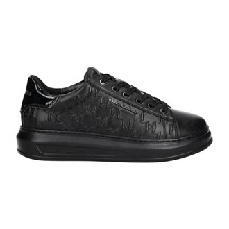 Karl Lagerfeld Kapri Monogram Emboss - Heren - Schoenen - Zwart - Maat: 45 EU Leer