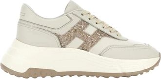 Hogan Hi-Fi Sneakers - Dames - Sneakers - Beige - 35 EU - Leer - Schoenen