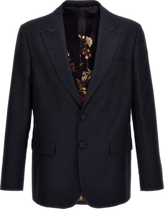 Etro Blue Single-breasted Blazer