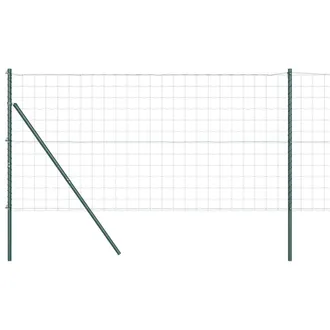 Berkfield Home Euro Fence with 13 Posts 1.2x25 m Galvanised Steel Green