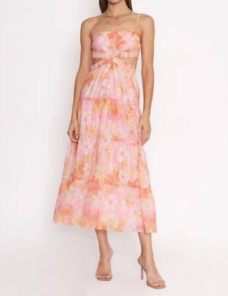 4SI3NNA Floral Beatrice Dress In Pink Multi
