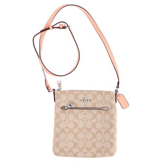 Coach Signature Rowan tas in beige gecoat canvas