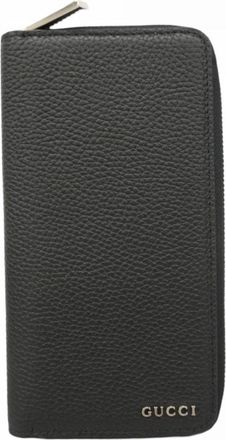 Gucci Black Leather Long Wallet (Bi-Fold) (Pre-Owned)