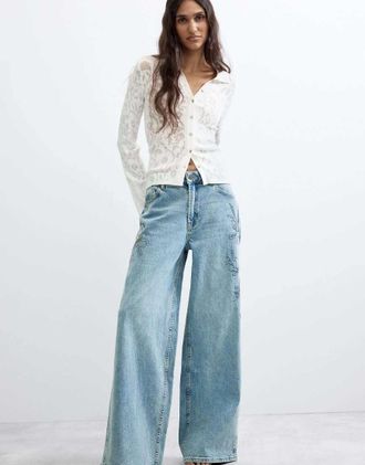 Desigual jeans a gamba larga blu
