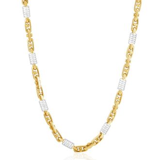Pompeii3 Mens 14k Gold (74gram) or Platinum (139gram) 5.5mm Link Chain Necklace 24