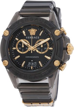 Versace Icon Active Chronograph Quartz Black Dial Watch Vez700421