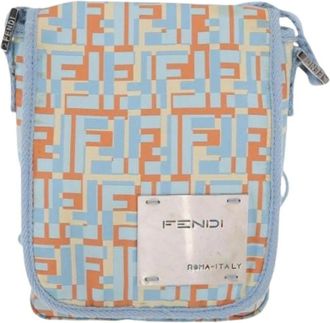 Fendi Pre-owned Cross Body Bags, female, Multicolor, Size: ONE SIZE Pre-owned Canvas Cross Body Bag