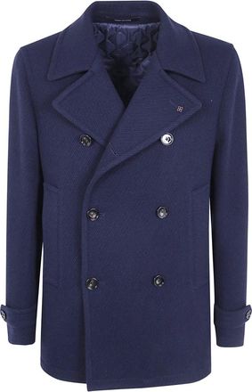 Tagliatore Double-Breasted Coats - Heren - Mantel - Blauw - L - Jassen