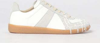 Maison Margiela Sneaker Replica in pelle e camoscio bicolore con White Stitch