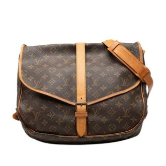 Louis Vuitton Pre-owned Saumur - Dames - Pre-owned - Bruin - Maat: ONE Size Leer