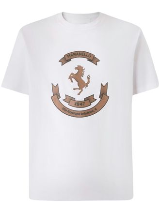 Ferrari Logo Print Cotton T-Shirt
