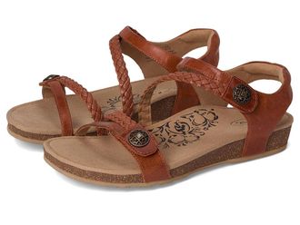 Aetrex Jillian Womens Sandals Cognac 1 : 6.5 M (B), Leather