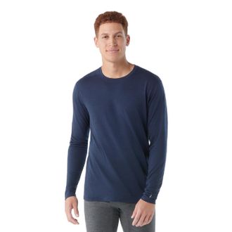 Smartwool Mens Classic All-Season Merino Long-Sleeve Base Layer Top Blue XXL