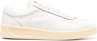 Jil Sander lace-up leather sneakers - men - Calf Leather/Calf Leather/Fabric/Rubber - 40 - White