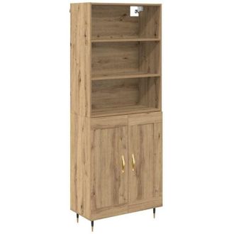 vidaXL Highboard Artisan Oak 69.5 x 34 x 180 cm Engineered Wood vidaXL