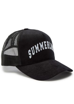Nahmias Summerland Corduroy and Mesh cap - Black - One Size