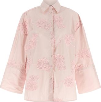 Rotate Roteer Birger Christensen overhemd met bloemenborduurwerk