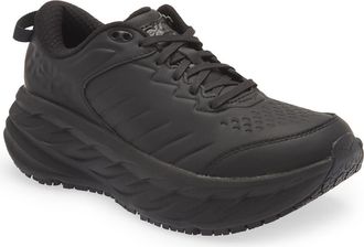Hoka One One Bondi SR Shoe in Black /Black at Nordstrom, Size 10.5