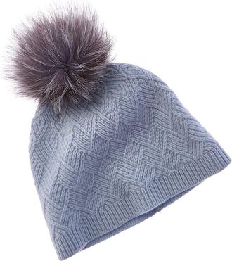 Amicale Cashmere Basketweave Cashmere Hat
