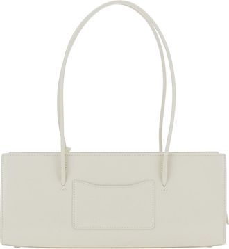 Marc Jacobs Womens Shoulder Bag The Mirror Satchel White Leather Cow