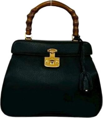 Gucci Pre-owned Handbags, female, Black, Size: ONE SIZE Pre-owned Leather handbags