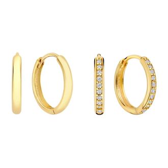 Isabel Bernard Cadeau dIsabel Oorbellen Cadeauset met Zirkonia - Dames - Oorbellen - Geel - ONE Size - Accessoires