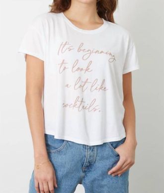 Good Hyouman Its Beginning Cocktails Tee In White