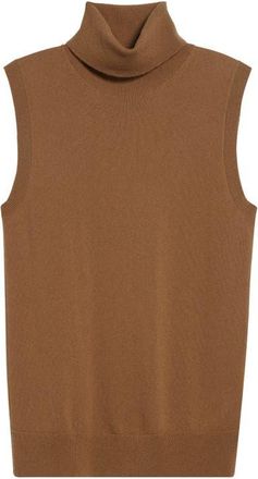 Michael Kors Sleeveless Cashmere Turtleneck Sweater in Caramel at Nordstrom, Size Medium