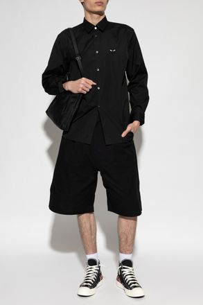 Comme Des Gar&ccedil;ons Comme Des Gar&ccedil;ons Play Shirt With Patch, Mens, Black