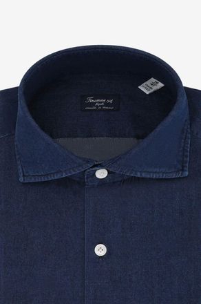 Finamore Lang&auml;rmeliges Hemd aus Denim Eduardo