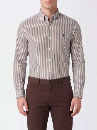 Polo Ralph Lauren Camicia a righe in cotone stretch con logo Pony ricamato